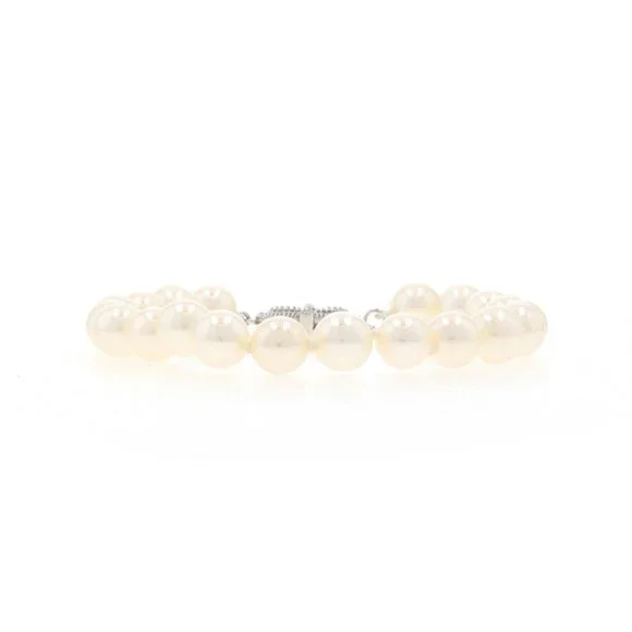 Mikimoto Sea Magic Pearl Knotted Strand Necklace & Bracelet Set - White Gold 14k - Picture 3 of 7